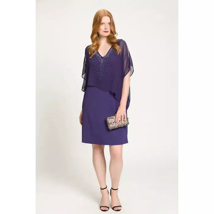 textured dressUlla Popken Sparkle Front Dress in Purple