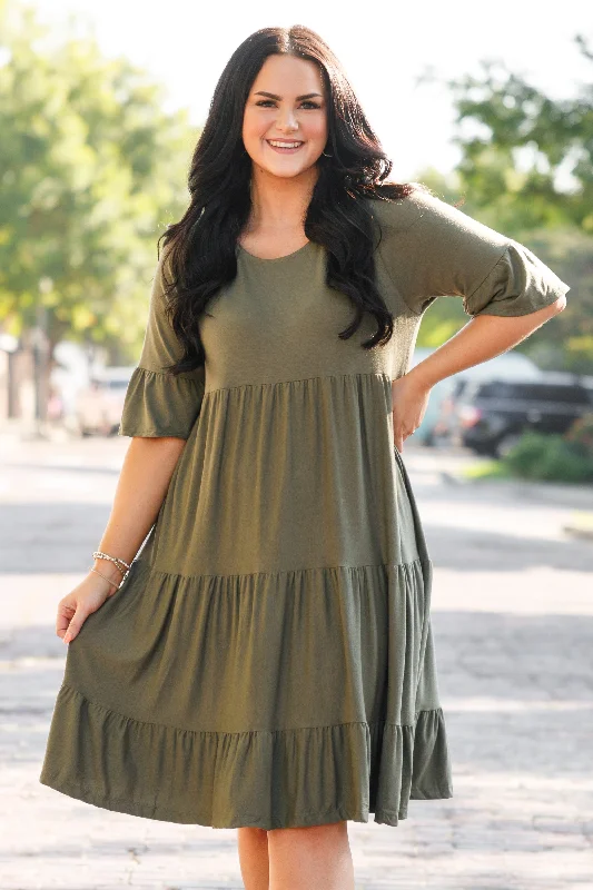 shift dressIt's Gonna Be Alright Dress, Light Olive