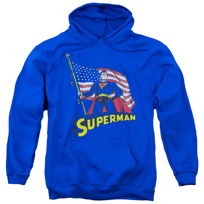 street style hoodieSuperman American Flag - Pullover Hoodie