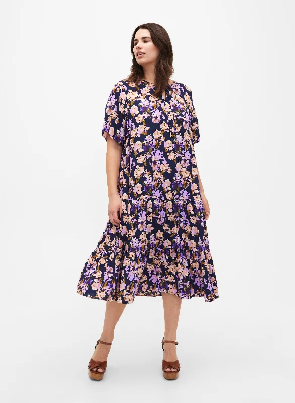 v-neck dressZizzi Bella Floral Navy Dress