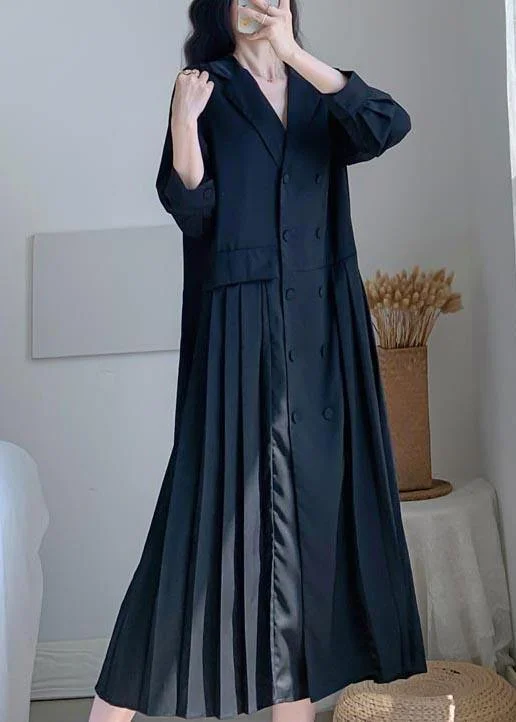 off-shoulder dressWomen V Neck Cinched Summer Linen Black Dresses