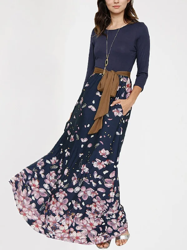 relaxed fit dressJuliaFashion - 2024 Secret Garden Floral Print Maxi Dress