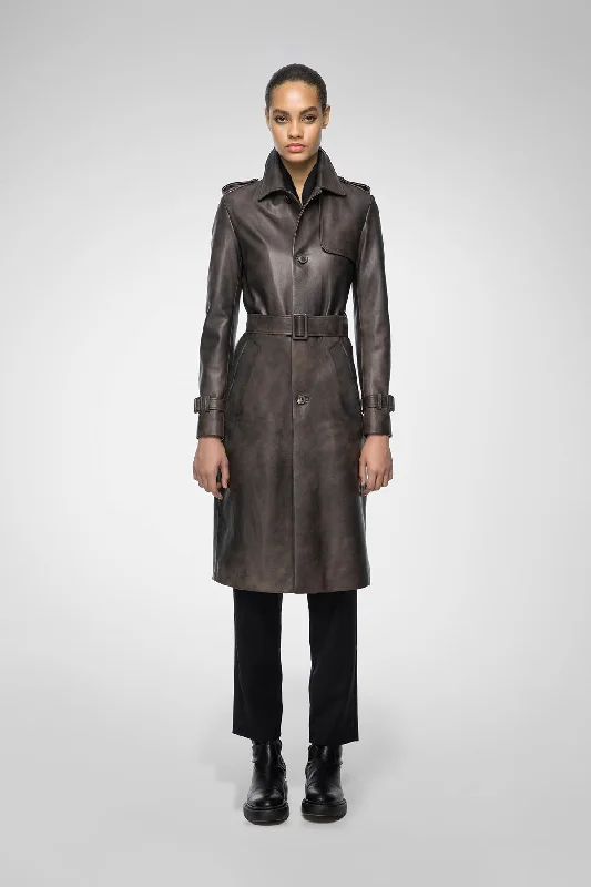 outdoor coatMadyson - Anthracite Leather Coat