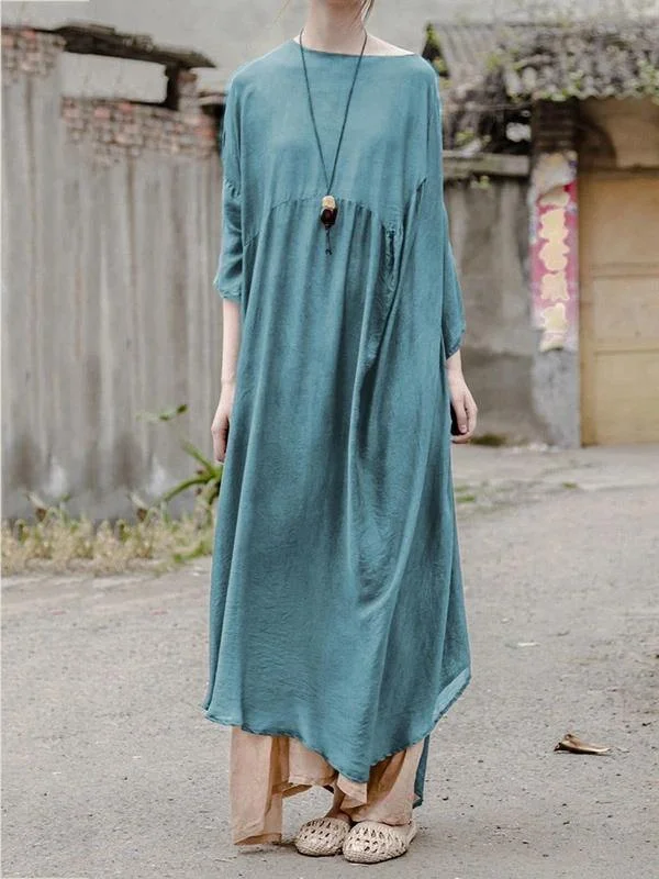 velvet dressVivid o neck Batwing Sleeve clothes Women design blue Traveling Dresses