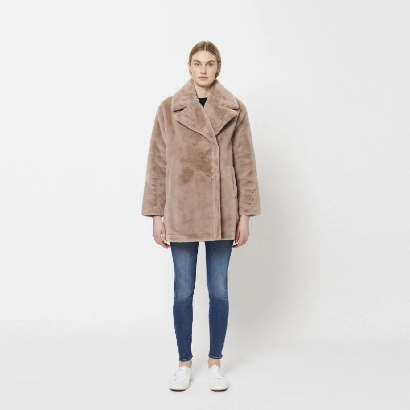 chic outerwearNatalia Faux Fur Jacket (Dusty Rose)