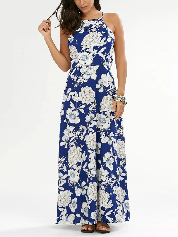 chic shift dressJuliaFashion - 2024 Sway Away Floral Print Maxi Dress