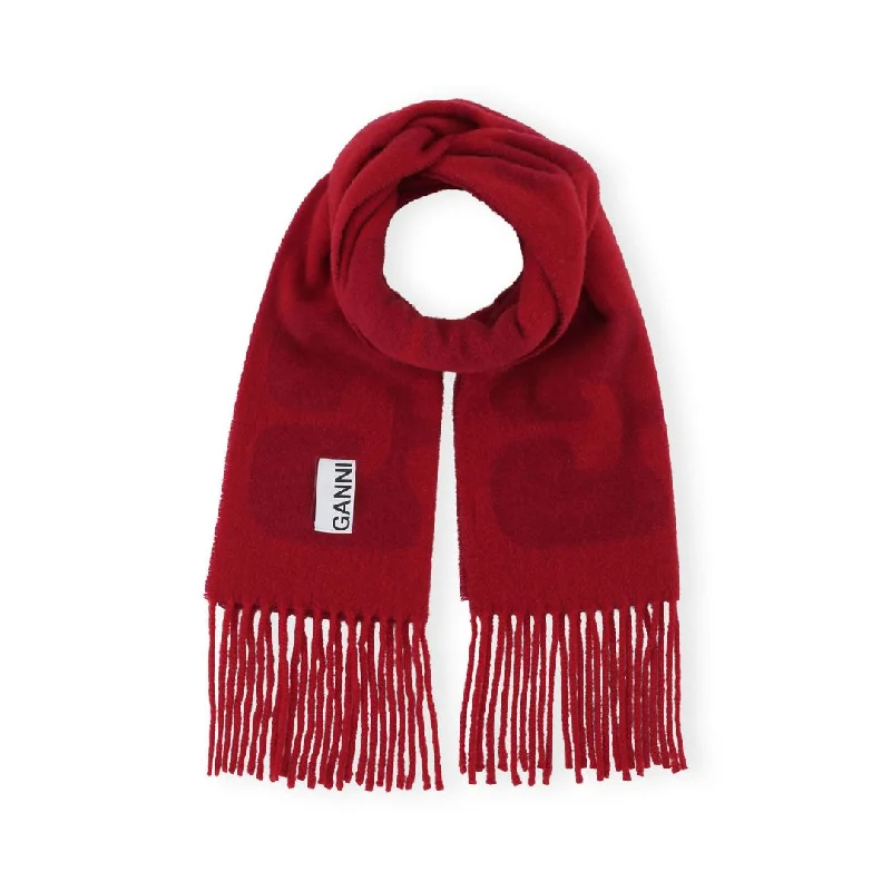 urban casual coatNarrow Logo Scarf (Fiery Red)