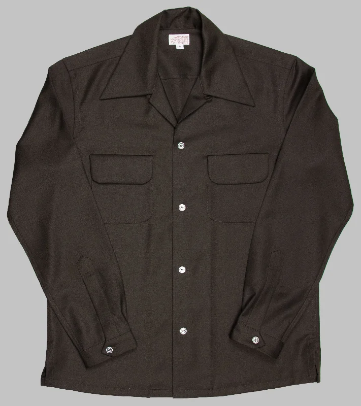 Bryceland's Wool Gabardine Shirt Brown