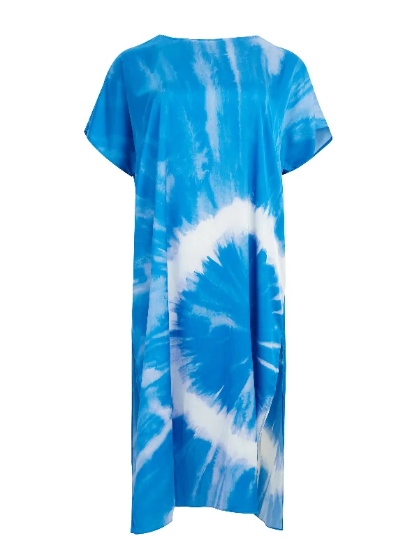 trendy bodycon dressMat Tie Dye Turquoise Dress