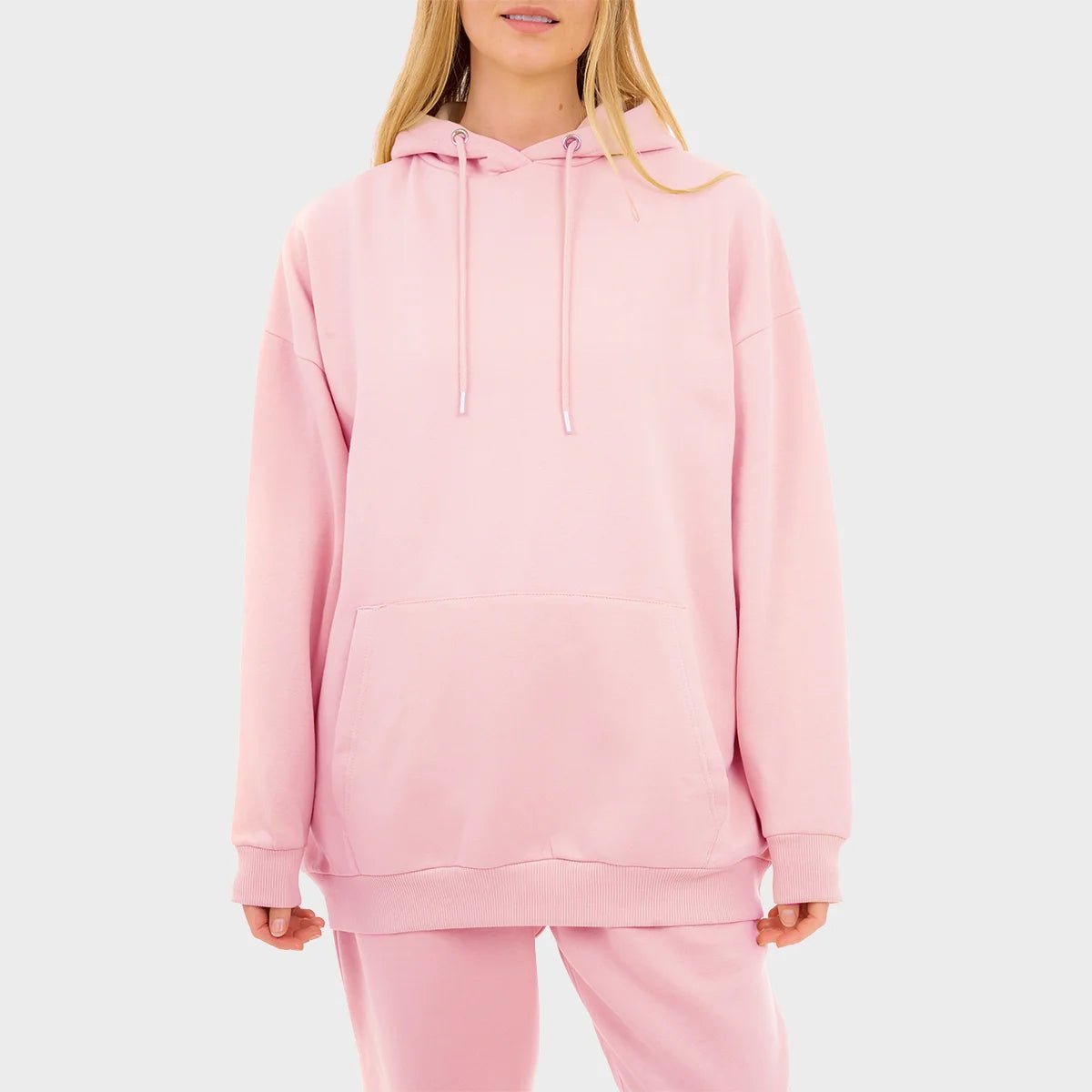 Ladies Pink Oversized Hoodie