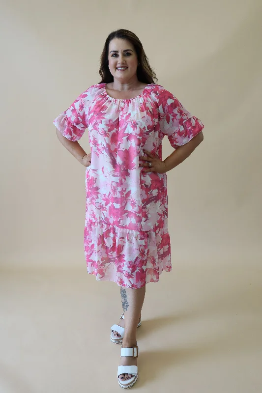 stylish dressDelilah Dress in Pink Flower