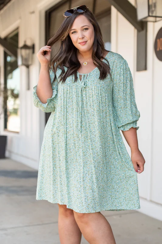 classic fit-and-flare dressPerk Things Up Dress, Sage