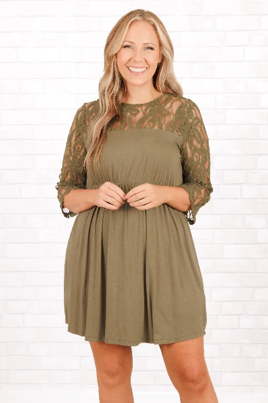 casual day dressWeekend Memories Dress, Olive