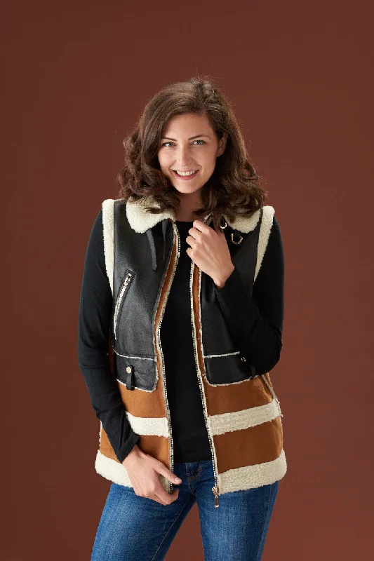 trendy bomber coatRebecca Elliot Faux Fur Vest