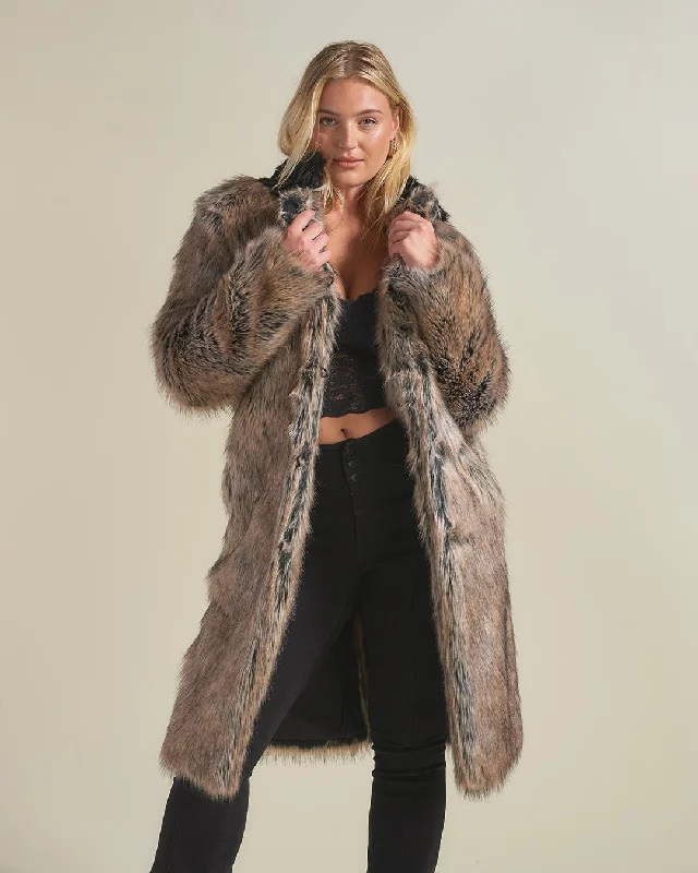 fashionable outerwearWomen's Long Faux Fur Coat | Dire Wolf