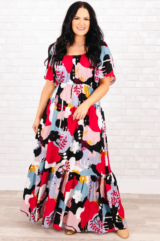 flowy evening dressFeeling Florals Dress, Black