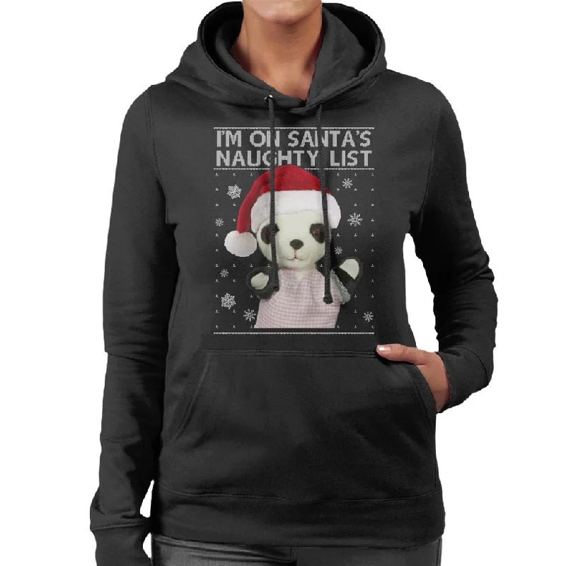 sleek zip-up hoodieSooty Christmas Soo Im On Santas Naughty List Women's Hooded Sweatshirt