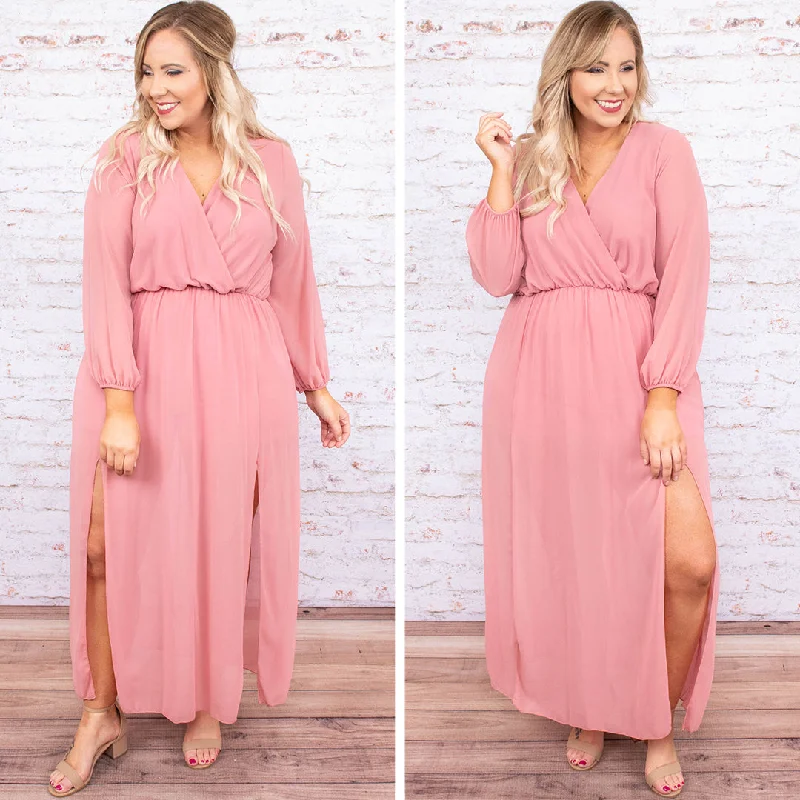 structured dressDream Date Maxi Dress, Mauve