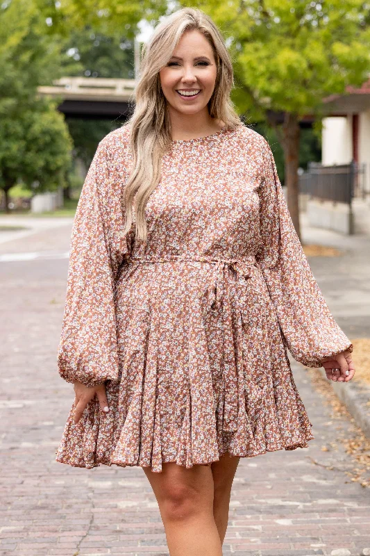 flowy dressBlossoms of Passion Dress, Toffee