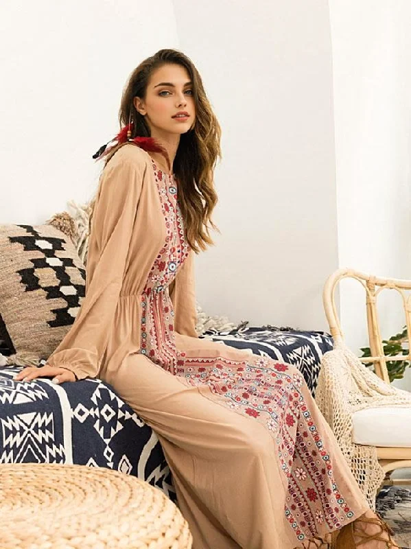 wrap-around dressJuliaFashion-Got Some Sun Boho Print Maxi Dress