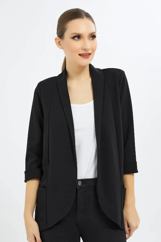 Women Black Tailored Jacket