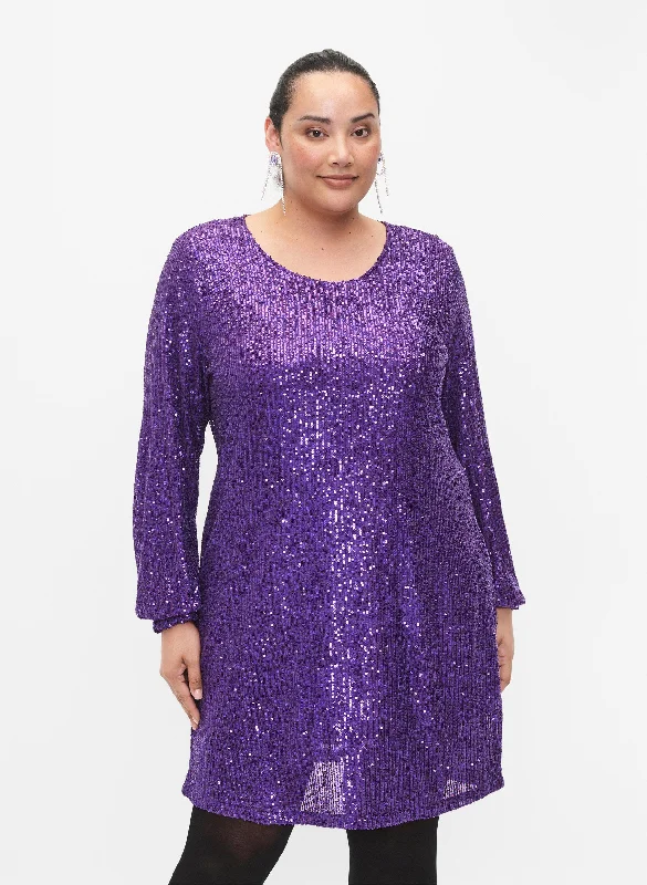 midi dressZizzi Sequin Dress in Purple