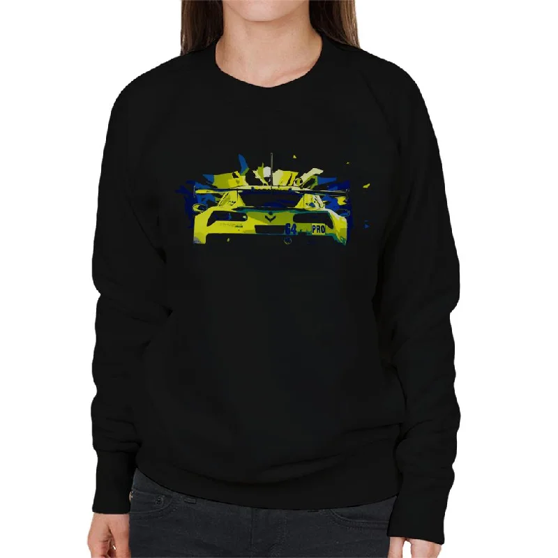 Motorsport Images Chevrolet Corvette C7 R Gavin Milner Women's Sweatshirt