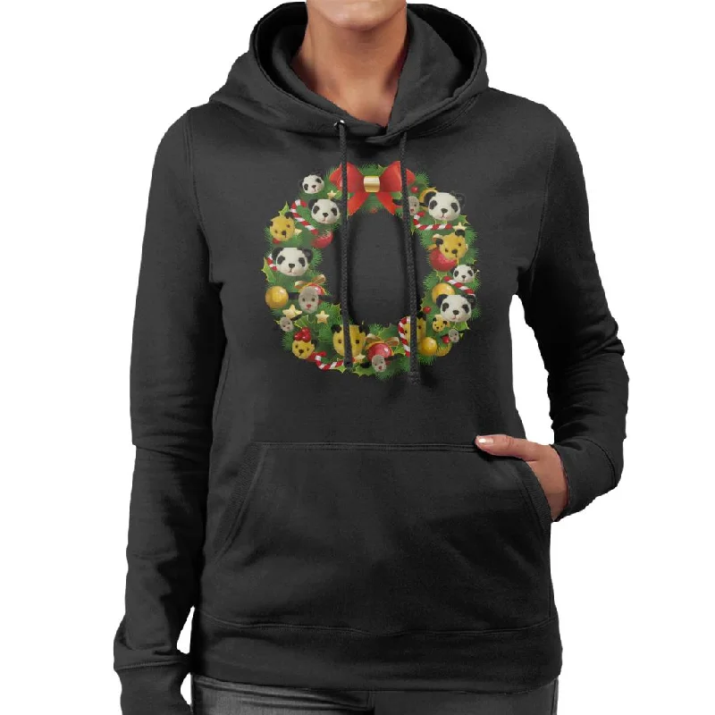 modern hoodieSooty Christmas Wreath Women's Hooded Sweatshirt