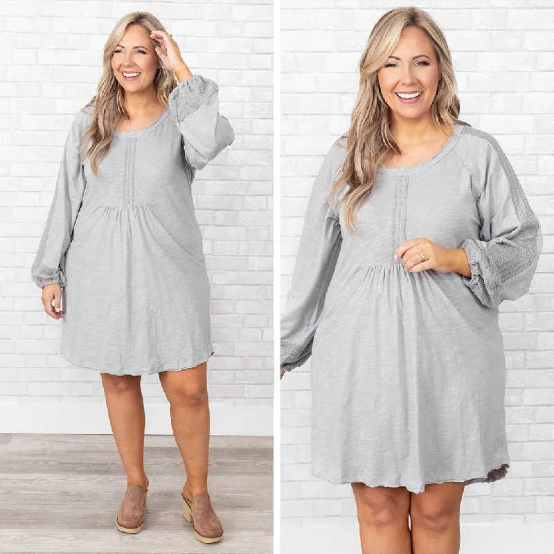 sleek dressContract Free Dress, Gray