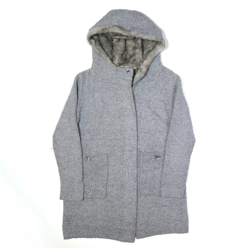 cozy fleece coatCHICOREE Overcoat Jacket Grey Womens S