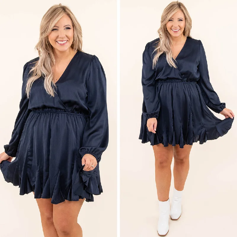 form-fitting dressHow Are You Doing Dress, Navy