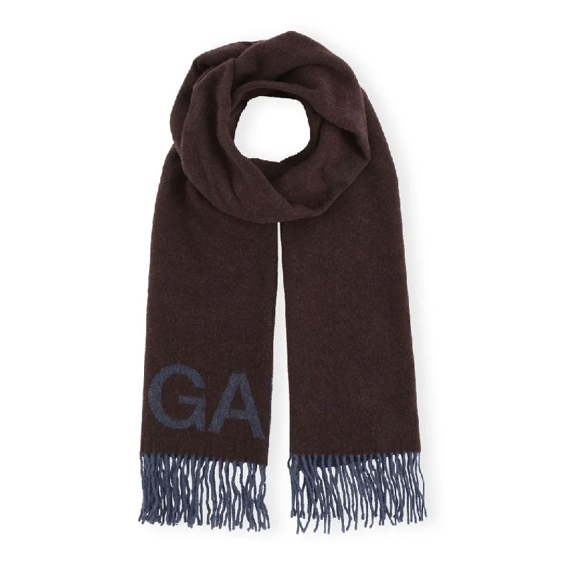 stylish lightweight coatRecycled Wool Fringed Scarf (Shaved Chocolate)