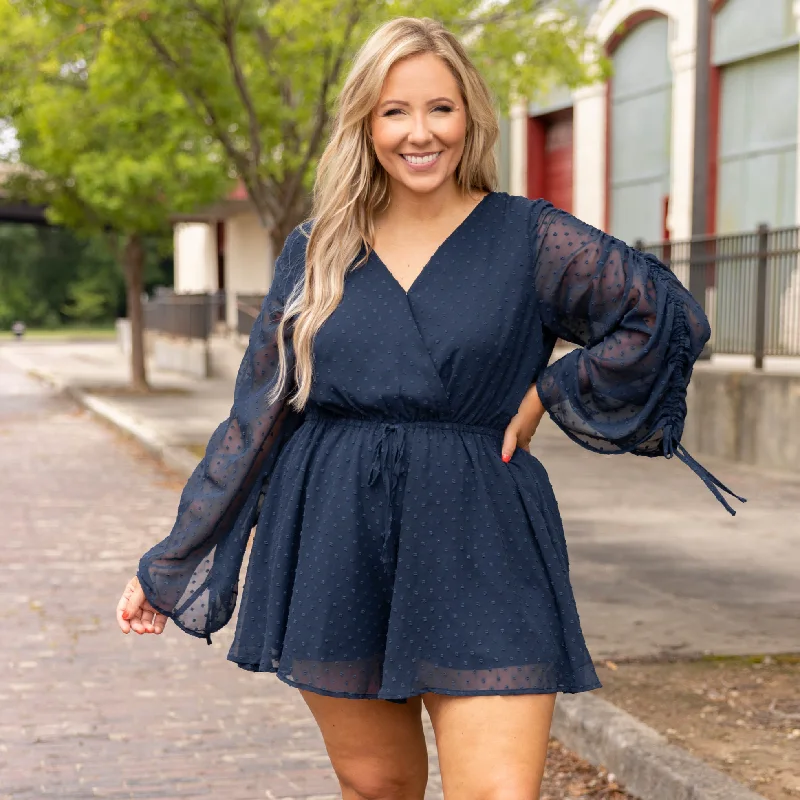 bohemian dressNight Lights Romper, Navy