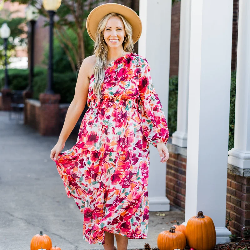 formal dressLove In The Moment Maxi Dress, Red Floral