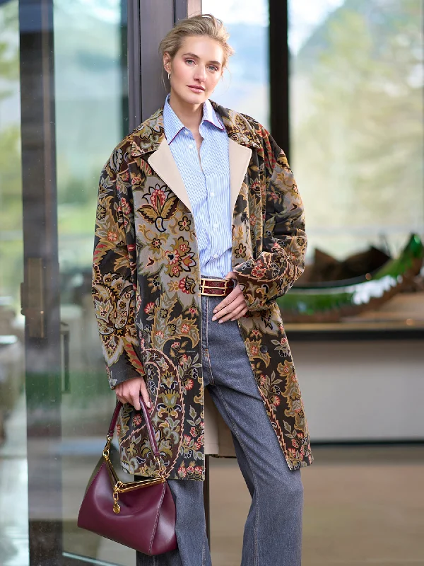 soft coatKora Velvet Paisley Coat