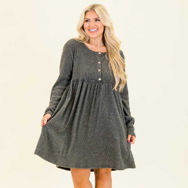 comfy dressLighthouse Lullaby Dress, Charcoal