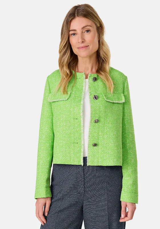 Gerry Weber Tweed Buttoned Jacket, Green