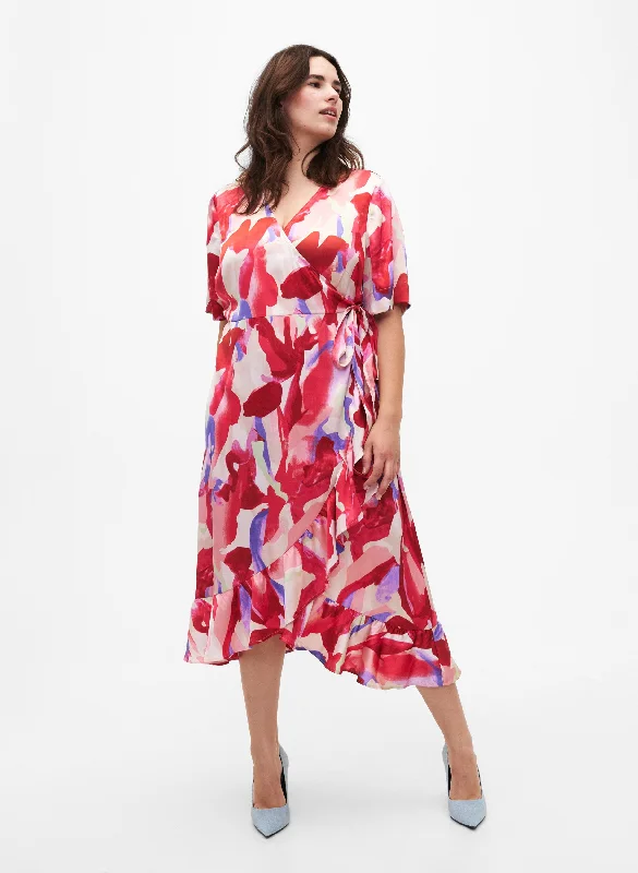 sleek dressZizzi Satin Fantom Wrap Dress