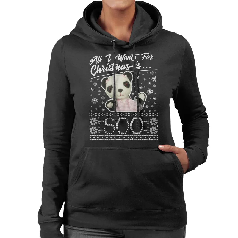 zip-up hooded sweatshirtSooty Christmas All I Want For Christmas Is Soo Women's Hooded Sweatshirt