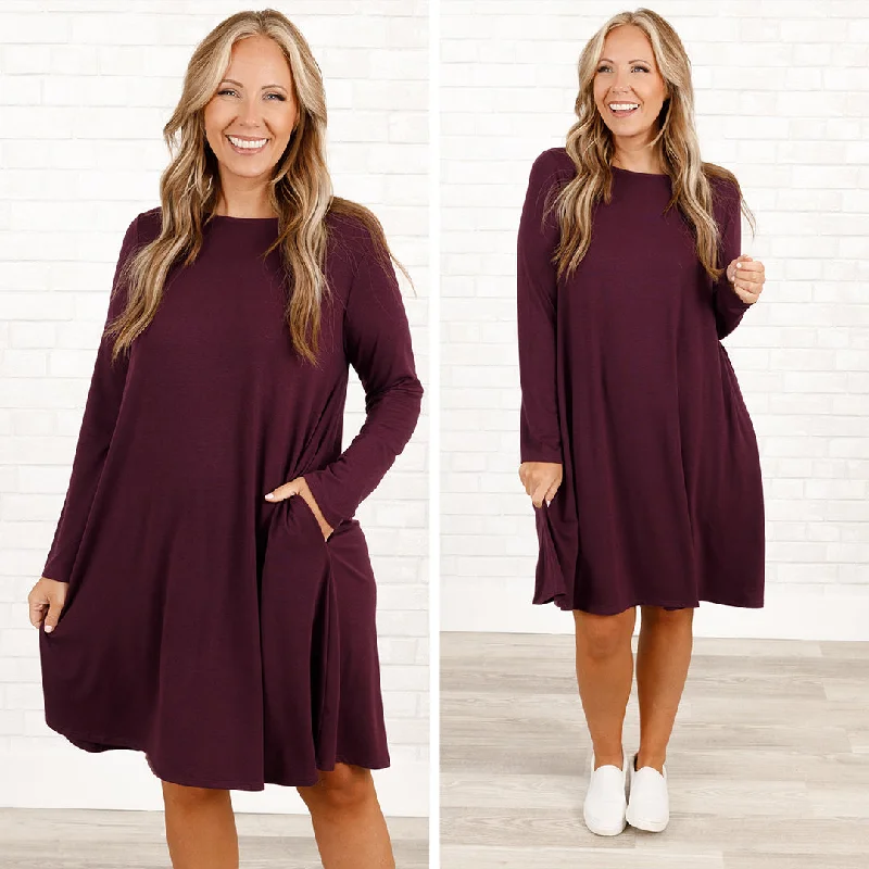 satin dressThe Last Chance Dress, Eggplant