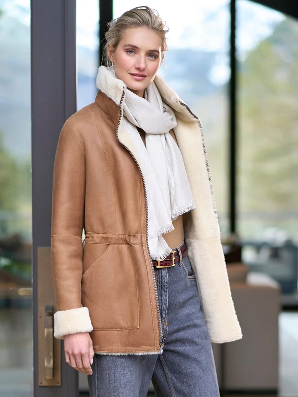 urban coatAnnelie Reversible Shearling Coat