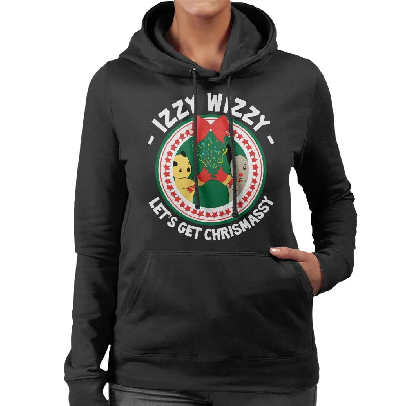 casual hoodie for workoutSooty Christmas Izzy Wizzy Lets Get Chrismassy Women's Hooded Sweatshirt