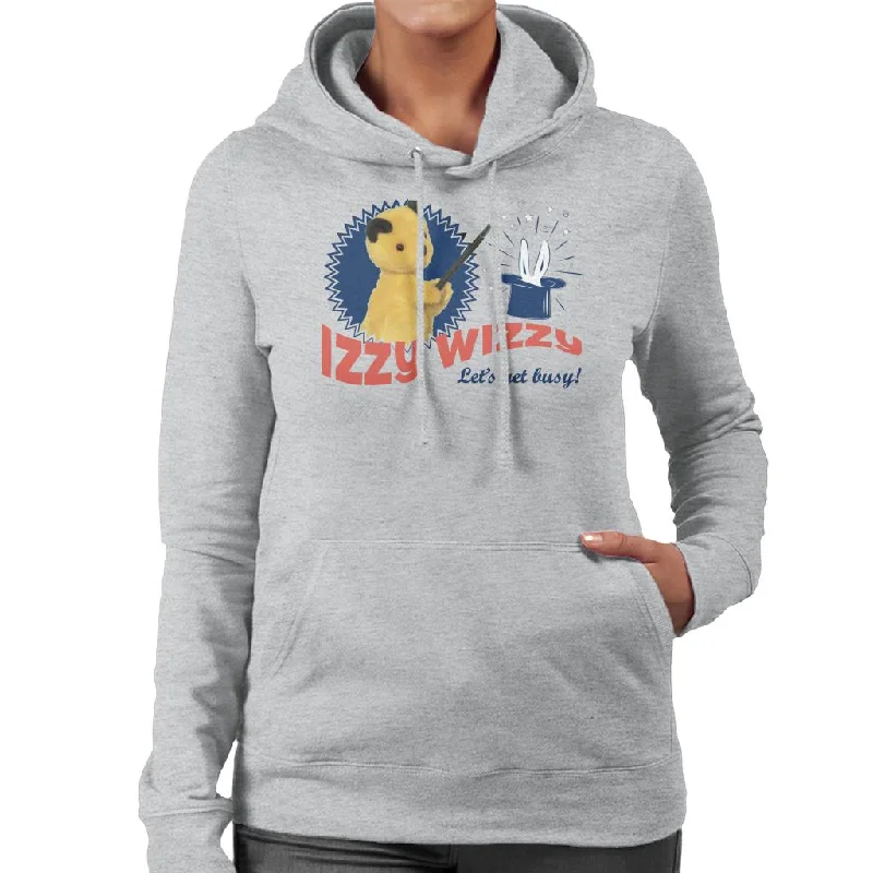 pullover hoodieSooty Retro Izzy Wizzy Let's Get Busy Women's Hooded Sweatshirt