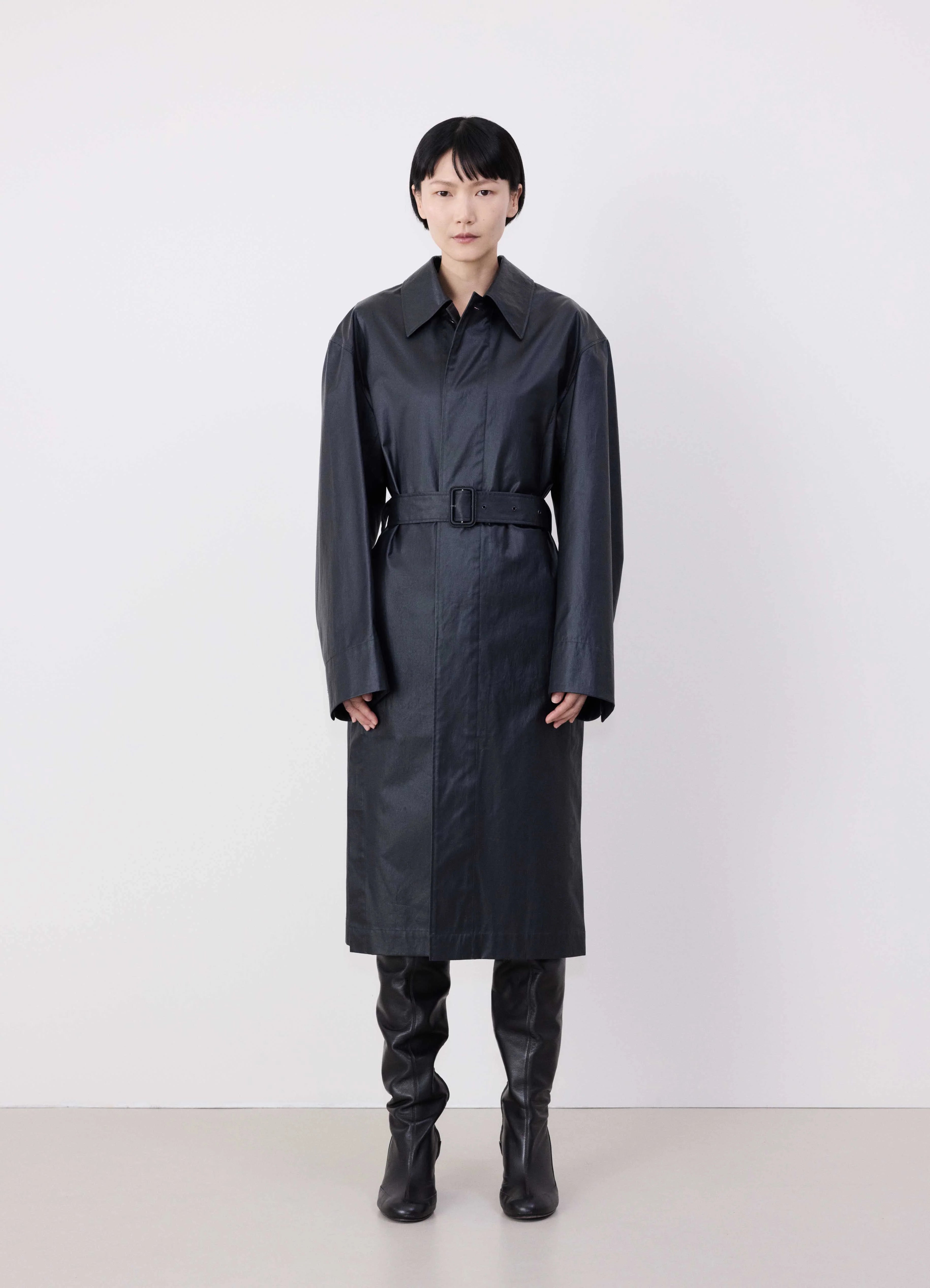 street style coatBELTED RAIN COAT WITH SLITS