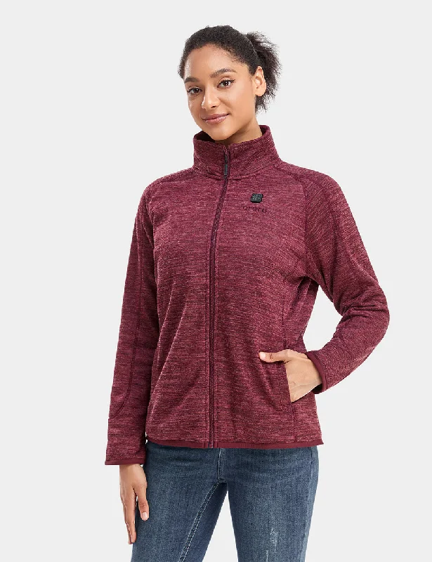 casual hoodie with logoWomen's Heated Full-Zip Fleece Jacket - All Colors