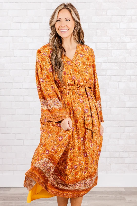 boho dressGive It My All Dress, Orange