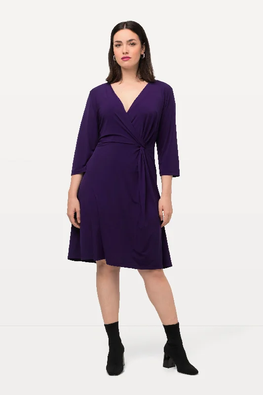 flowy dressUlla Popken Draped Dress in Purple