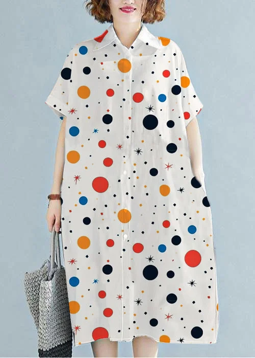 white polka dots/Ships 15 Days