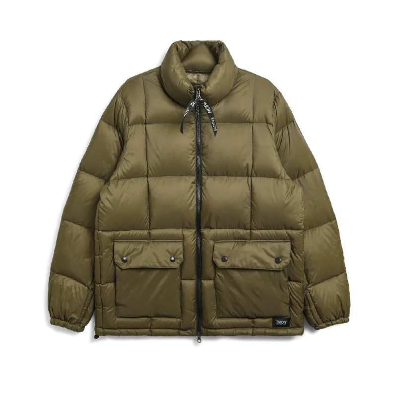 modern outerwearTaion Mountain Packable Volume Down Jacket Olive