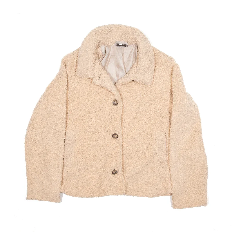 classic jacketJEAN PASCALE Teddy Fleece Jacket Beige Womens M